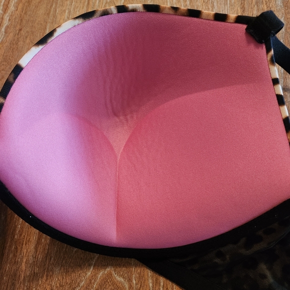 VICTORIA SECRET PINK - Cheetah Print-Wear Everywhere Super Push Up Bra Size 36DD - Picture 5 of 10